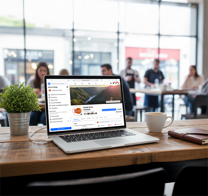 Réseaux Sociaux Guide Touristique sur ordinateur