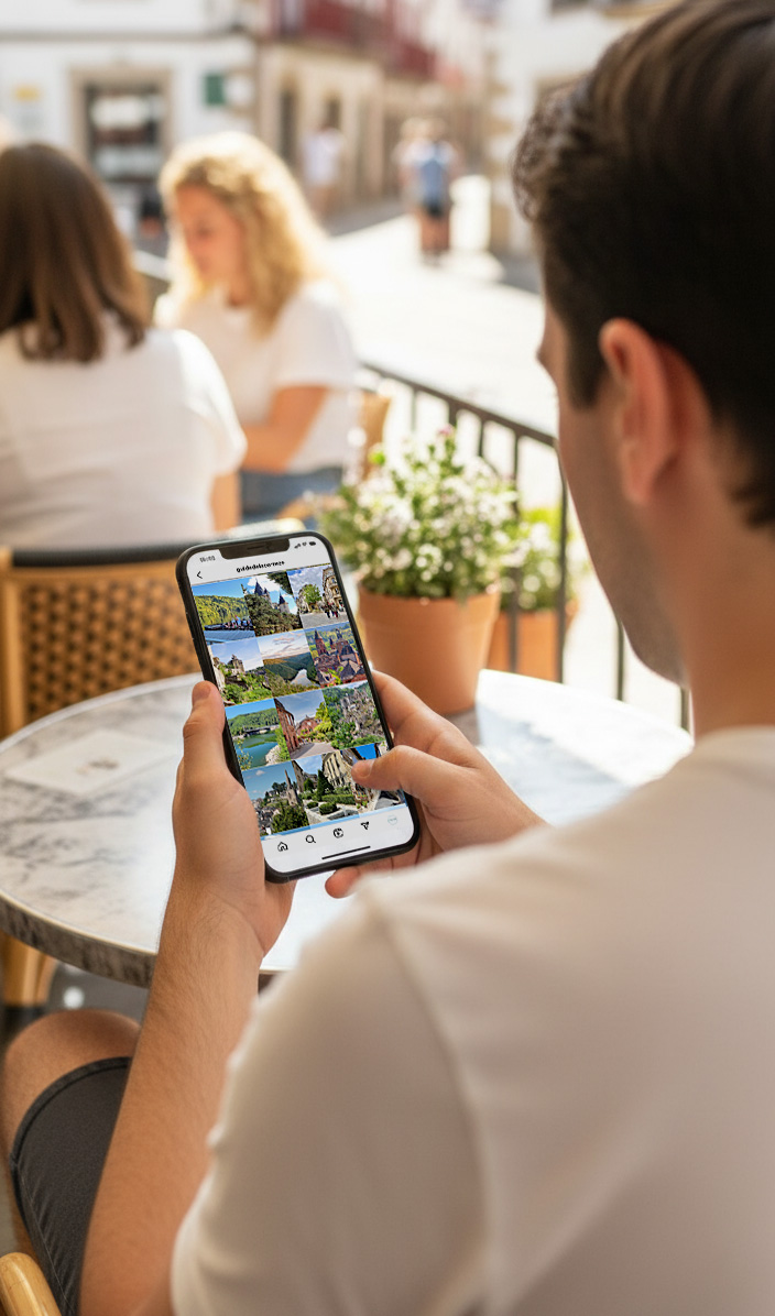 Réseaux Sociaux Guide Touristique sur mobile
